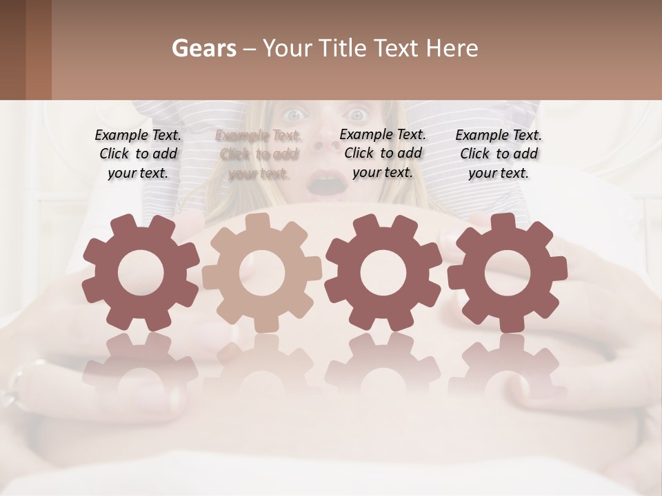 A Pregnant Woman Laying In Bed With Her Hands On Her Belly PowerPoint Template