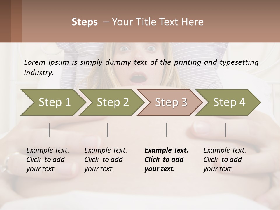 A Pregnant Woman Laying In Bed With Her Hands On Her Belly PowerPoint Template