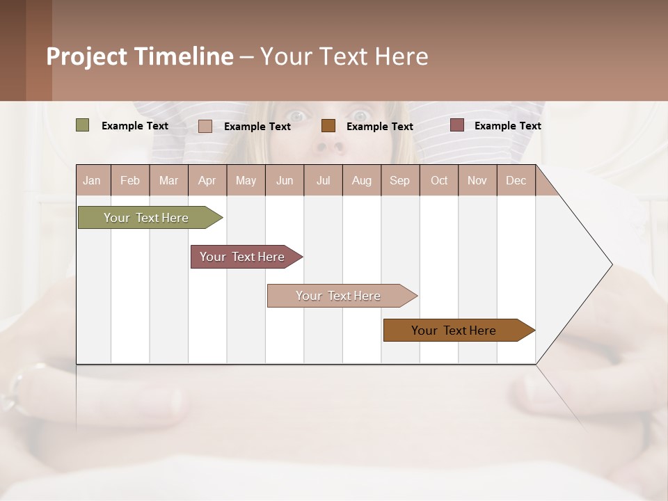 A Pregnant Woman Laying In Bed With Her Hands On Her Belly PowerPoint Template