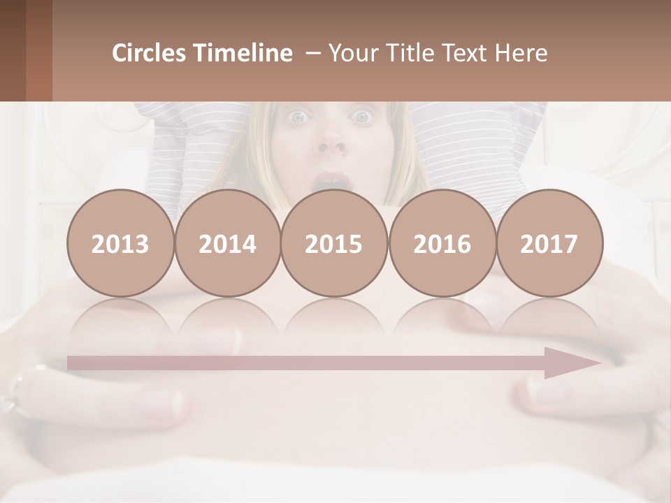 A Pregnant Woman Laying In Bed With Her Hands On Her Belly PowerPoint Template