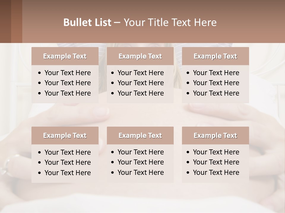 A Pregnant Woman Laying In Bed With Her Hands On Her Belly PowerPoint Template