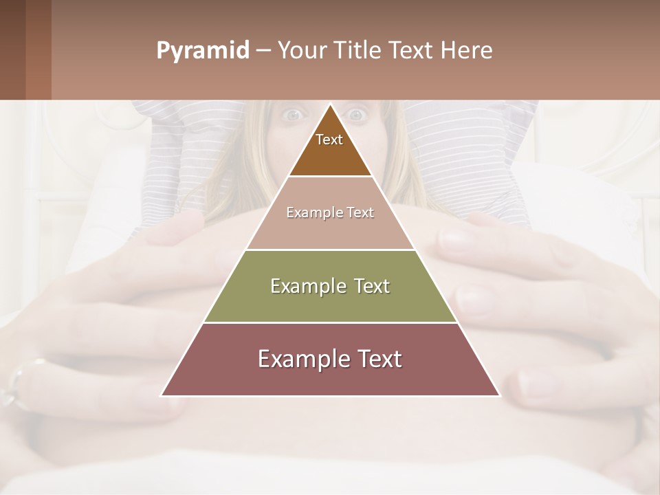 A Pregnant Woman Laying In Bed With Her Hands On Her Belly PowerPoint Template