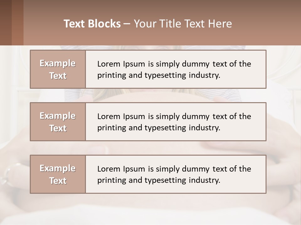 A Pregnant Woman Laying In Bed With Her Hands On Her Belly PowerPoint Template