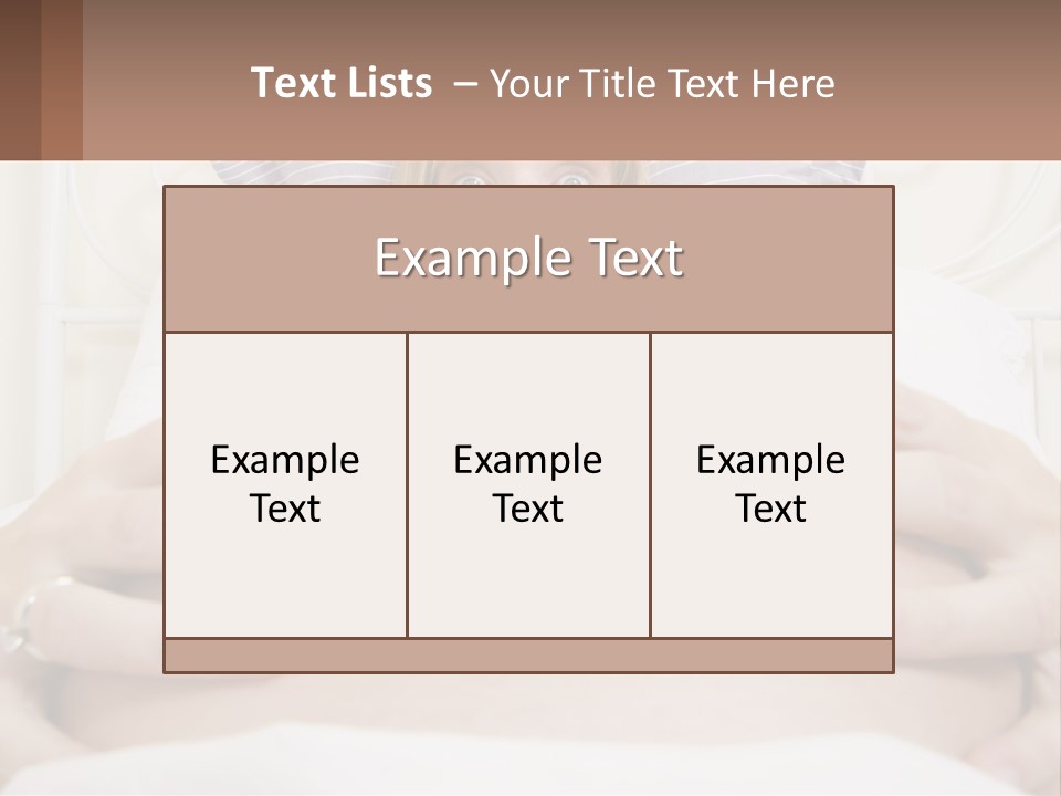 A Pregnant Woman Laying In Bed With Her Hands On Her Belly PowerPoint Template