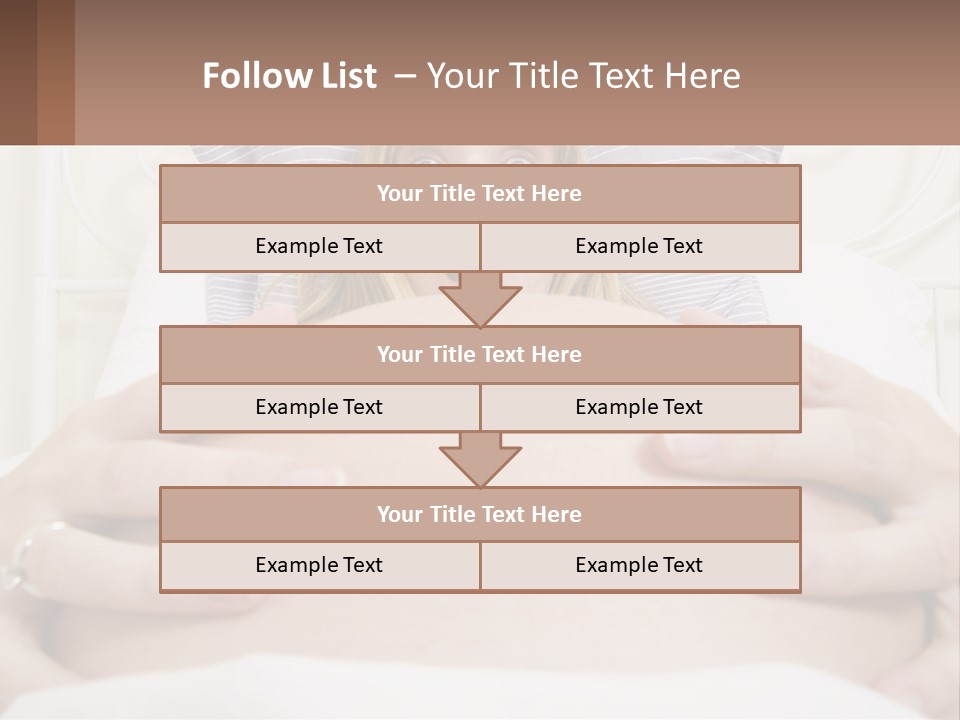 A Pregnant Woman Laying In Bed With Her Hands On Her Belly PowerPoint Template