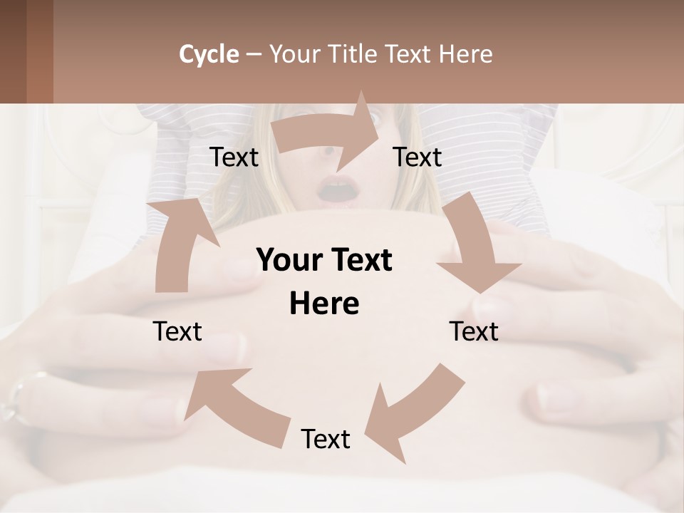 A Pregnant Woman Laying In Bed With Her Hands On Her Belly PowerPoint Template