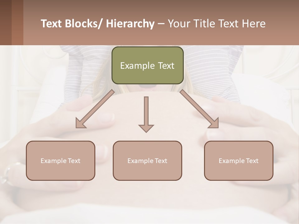 A Pregnant Woman Laying In Bed With Her Hands On Her Belly PowerPoint Template