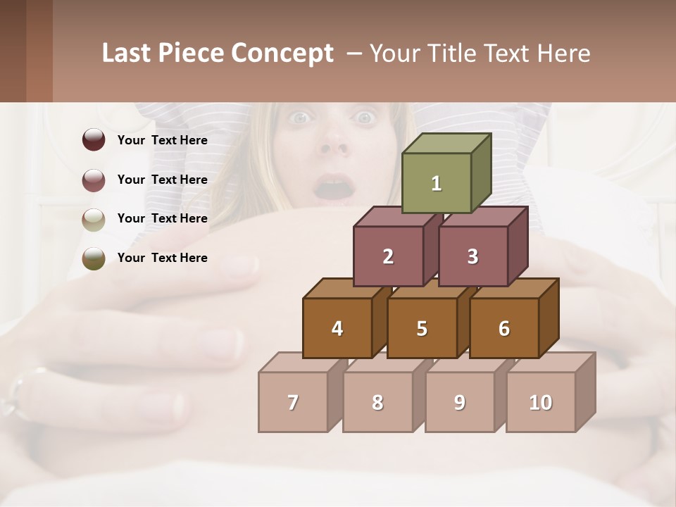 A Pregnant Woman Laying In Bed With Her Hands On Her Belly PowerPoint Template