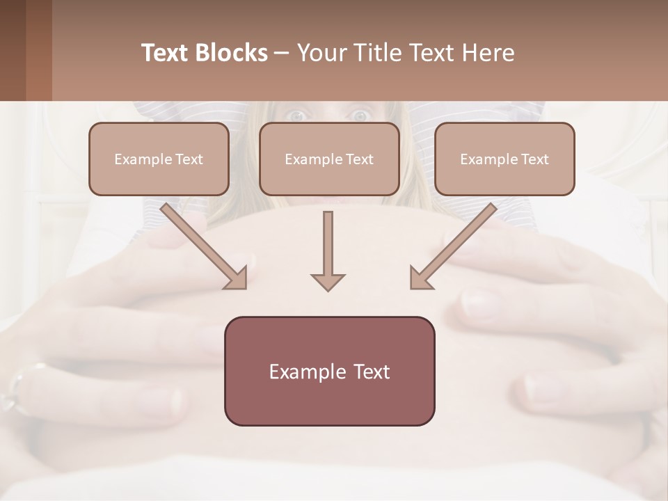 A Pregnant Woman Laying In Bed With Her Hands On Her Belly PowerPoint Template