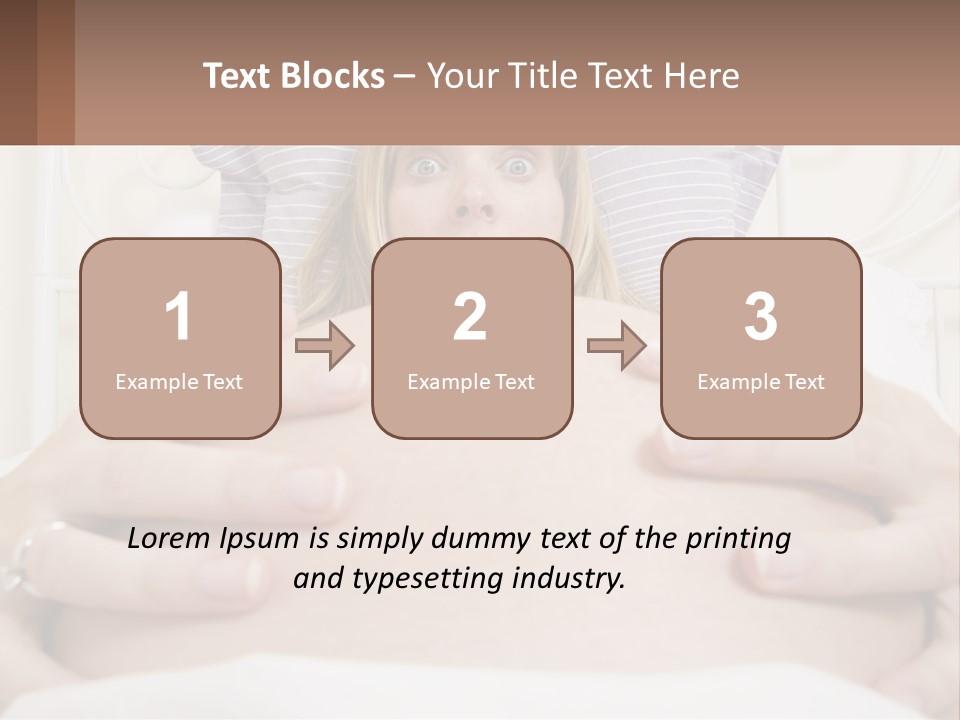 A Pregnant Woman Laying In Bed With Her Hands On Her Belly PowerPoint Template