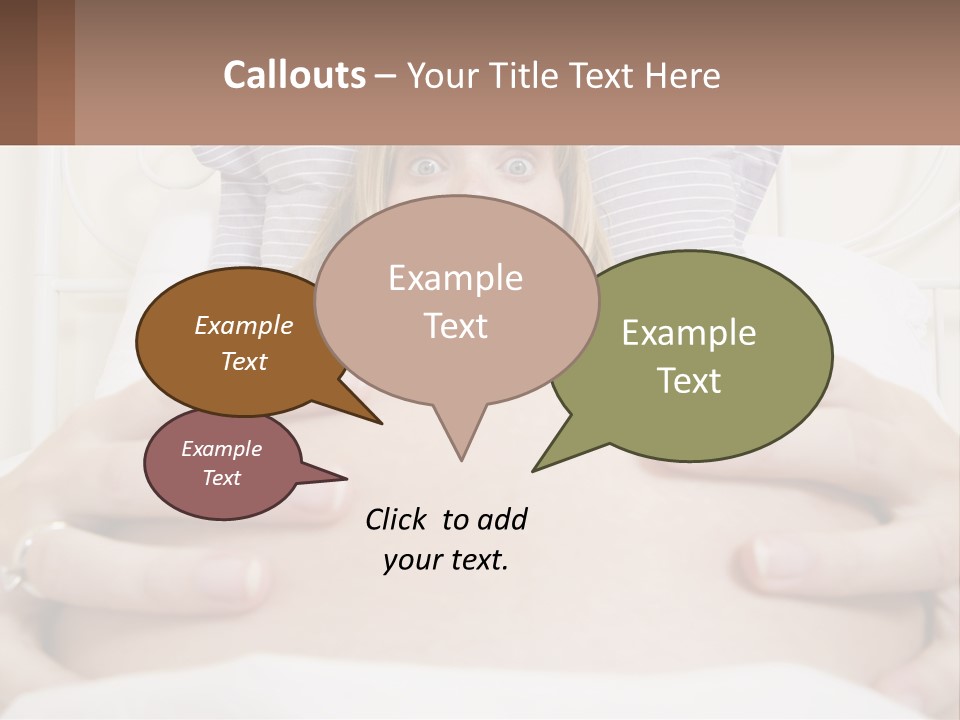 A Pregnant Woman Laying In Bed With Her Hands On Her Belly PowerPoint Template