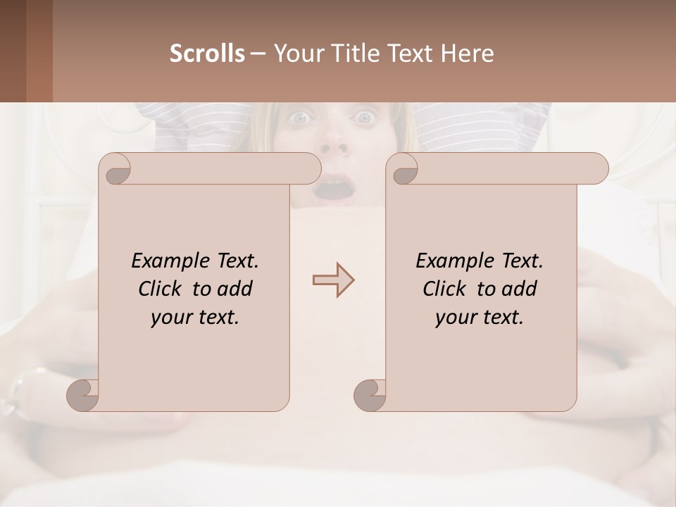 A Pregnant Woman Laying In Bed With Her Hands On Her Belly PowerPoint Template