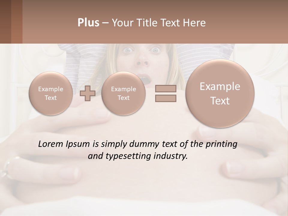A Pregnant Woman Laying In Bed With Her Hands On Her Belly PowerPoint Template