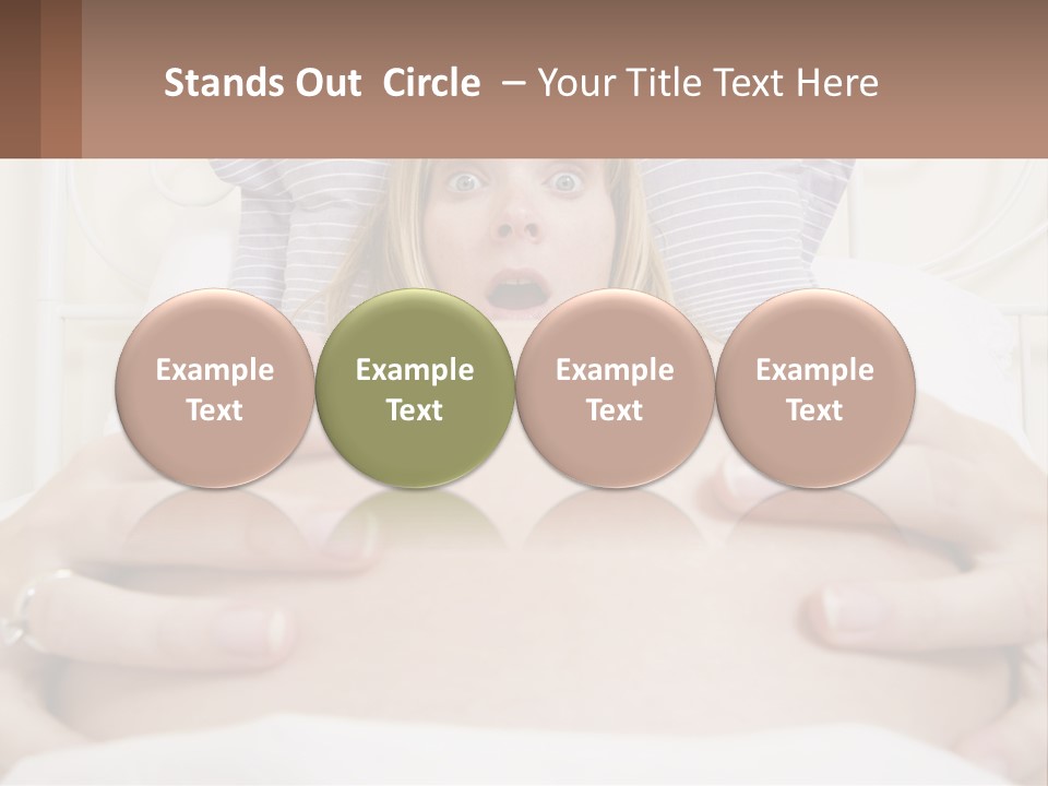 A Pregnant Woman Laying In Bed With Her Hands On Her Belly PowerPoint Template