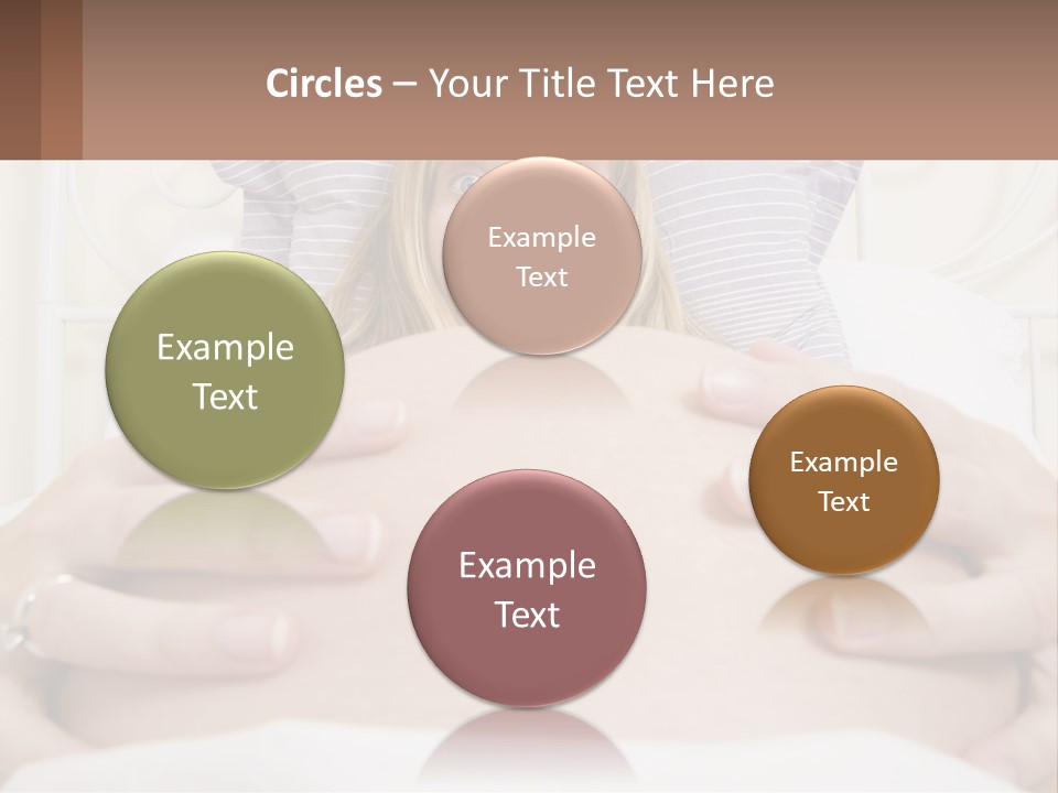 A Pregnant Woman Laying In Bed With Her Hands On Her Belly PowerPoint Template