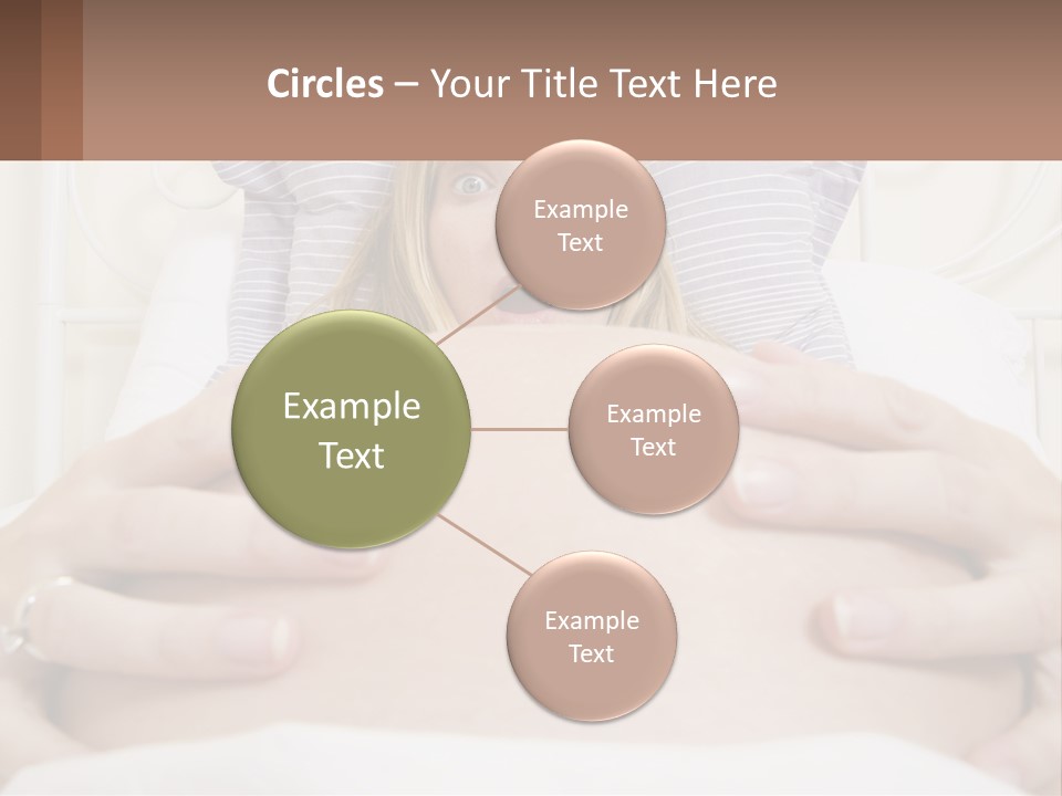 A Pregnant Woman Laying In Bed With Her Hands On Her Belly PowerPoint Template