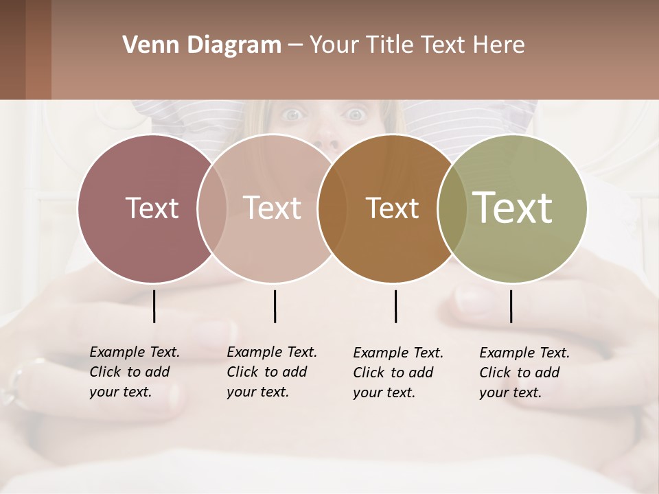 A Pregnant Woman Laying In Bed With Her Hands On Her Belly PowerPoint Template