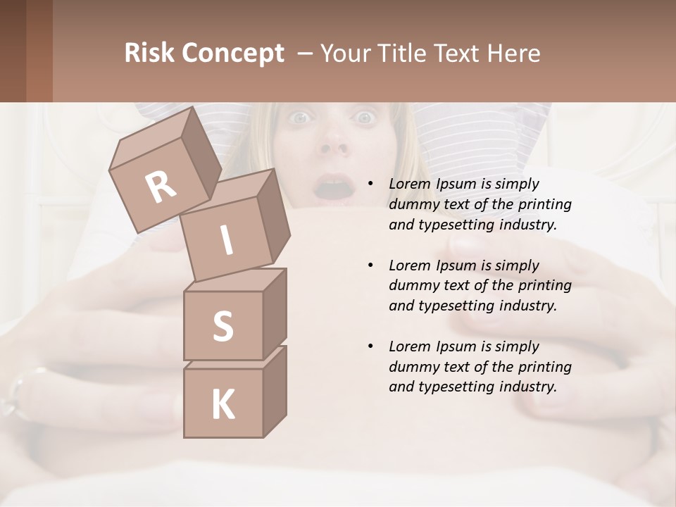 A Pregnant Woman Laying In Bed With Her Hands On Her Belly PowerPoint Template