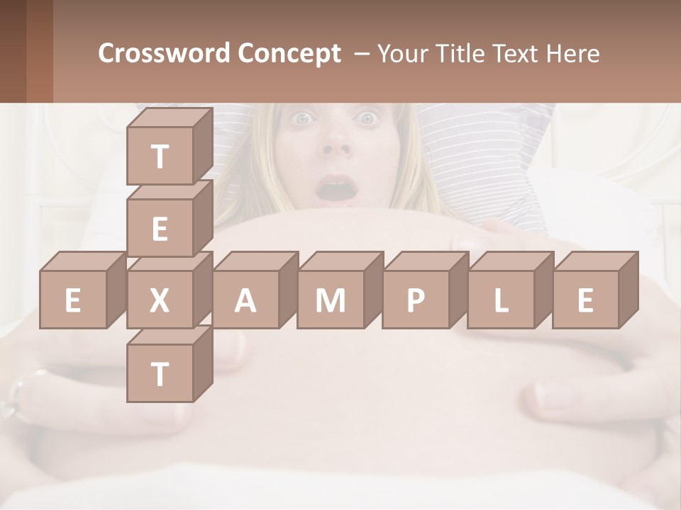 A Pregnant Woman Laying In Bed With Her Hands On Her Belly PowerPoint Template