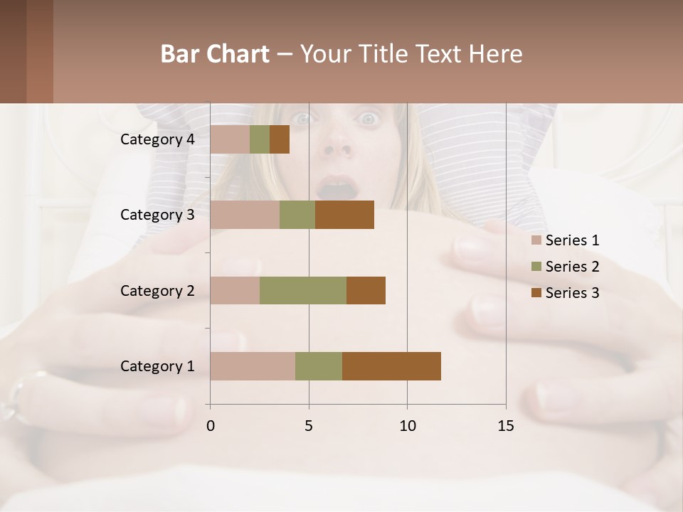 A Pregnant Woman Laying In Bed With Her Hands On Her Belly PowerPoint Template