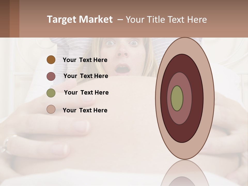 A Pregnant Woman Laying In Bed With Her Hands On Her Belly PowerPoint Template