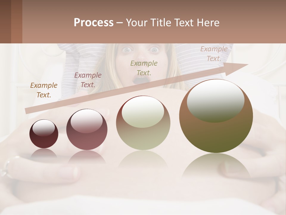 A Pregnant Woman Laying In Bed With Her Hands On Her Belly PowerPoint Template