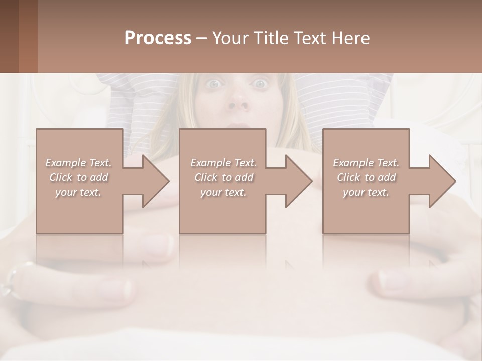 A Pregnant Woman Laying In Bed With Her Hands On Her Belly PowerPoint Template