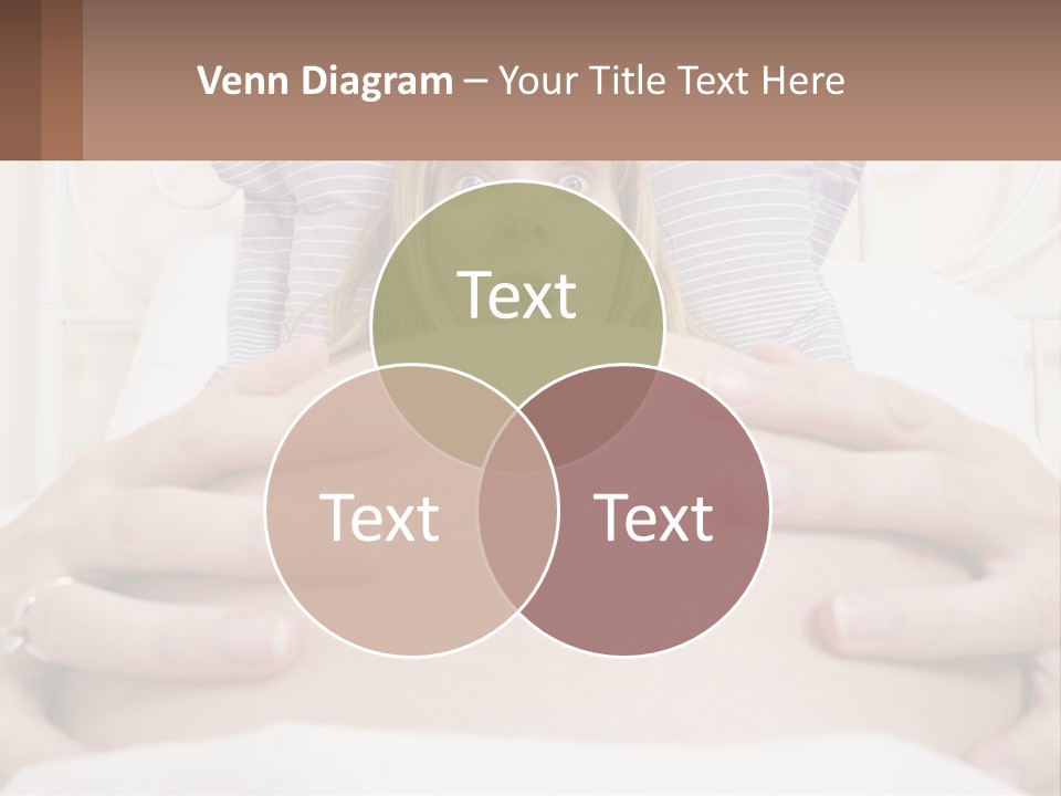 A Pregnant Woman Laying In Bed With Her Hands On Her Belly PowerPoint Template