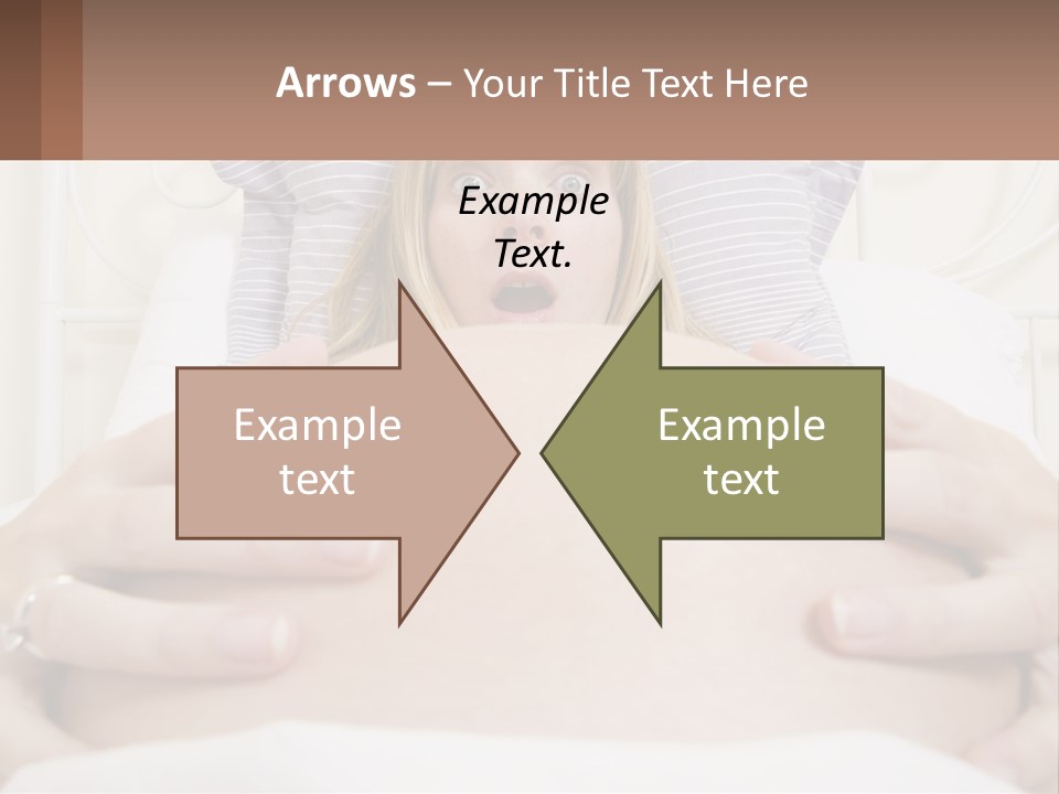 A Pregnant Woman Laying In Bed With Her Hands On Her Belly PowerPoint Template