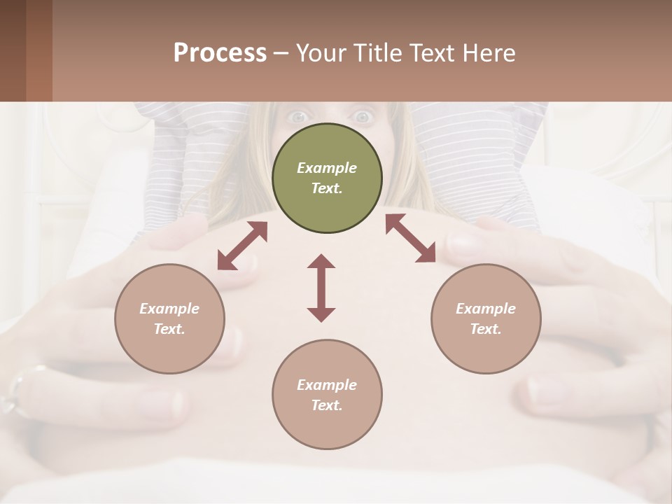 A Pregnant Woman Laying In Bed With Her Hands On Her Belly PowerPoint Template