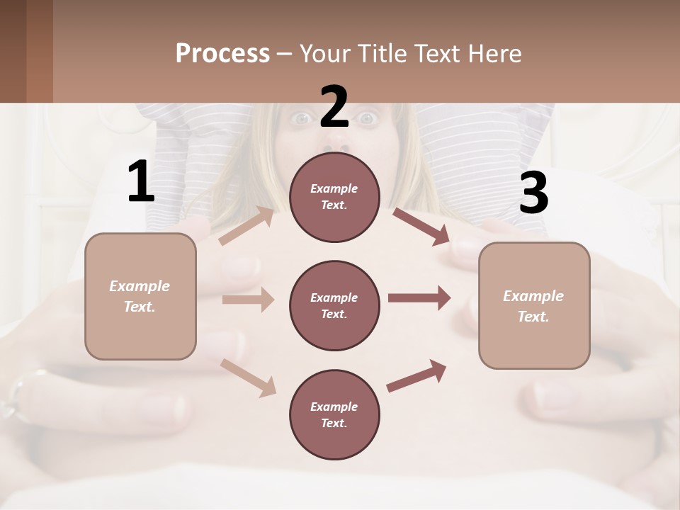 A Pregnant Woman Laying In Bed With Her Hands On Her Belly PowerPoint Template