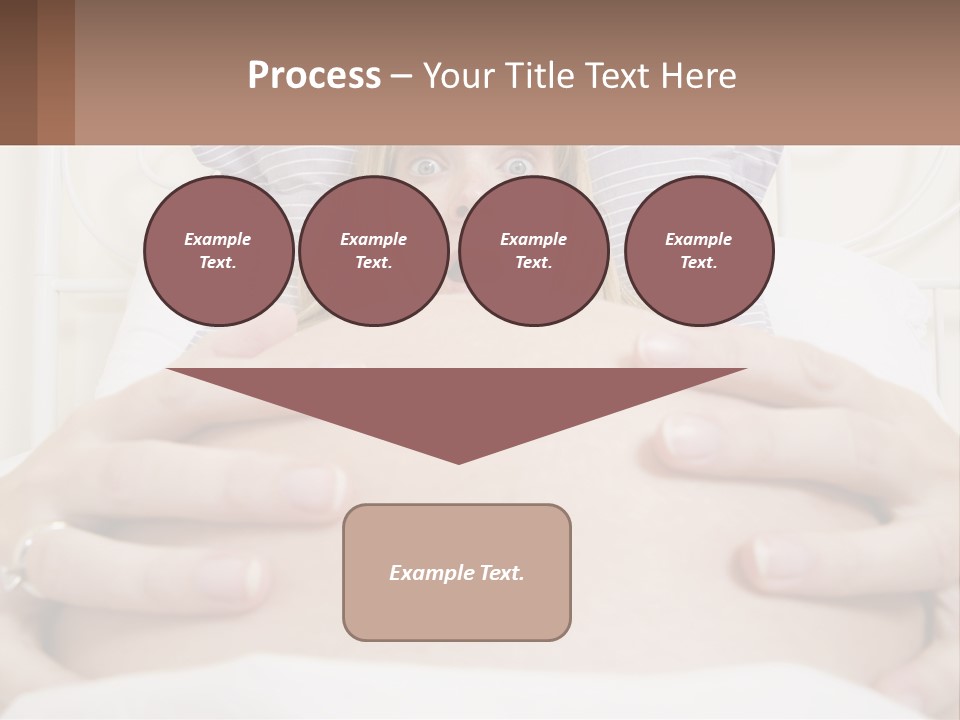 A Pregnant Woman Laying In Bed With Her Hands On Her Belly PowerPoint Template