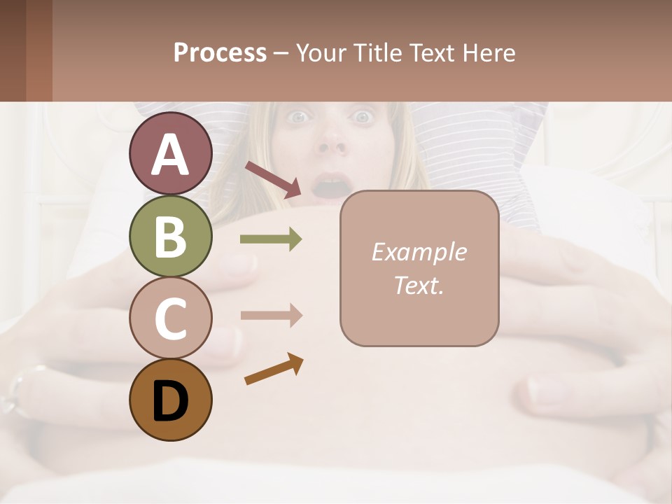 A Pregnant Woman Laying In Bed With Her Hands On Her Belly PowerPoint Template