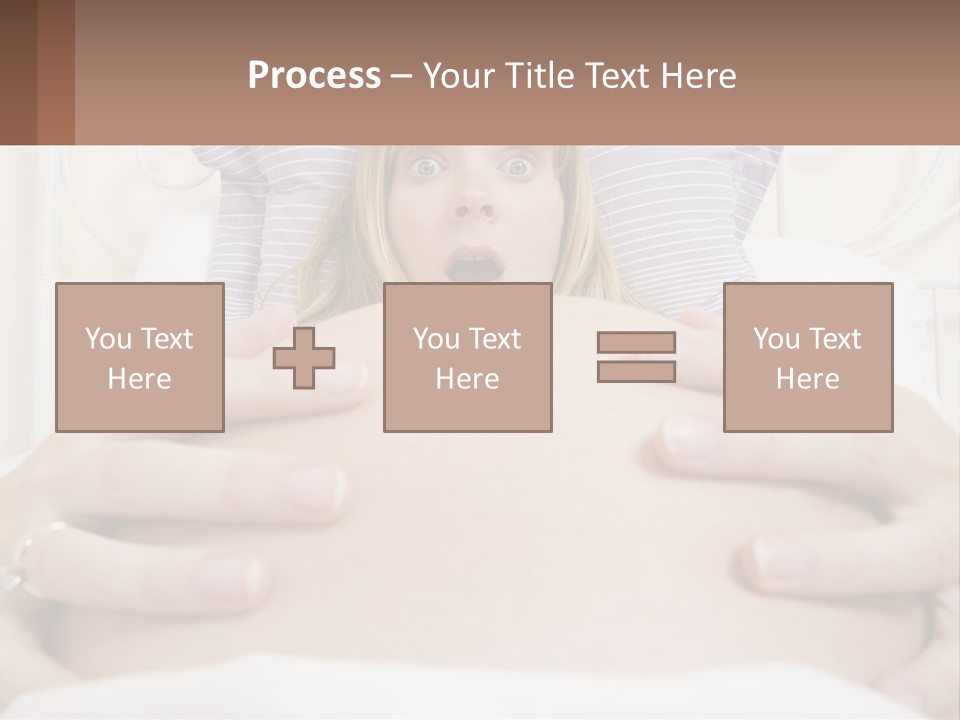 A Pregnant Woman Laying In Bed With Her Hands On Her Belly PowerPoint Template
