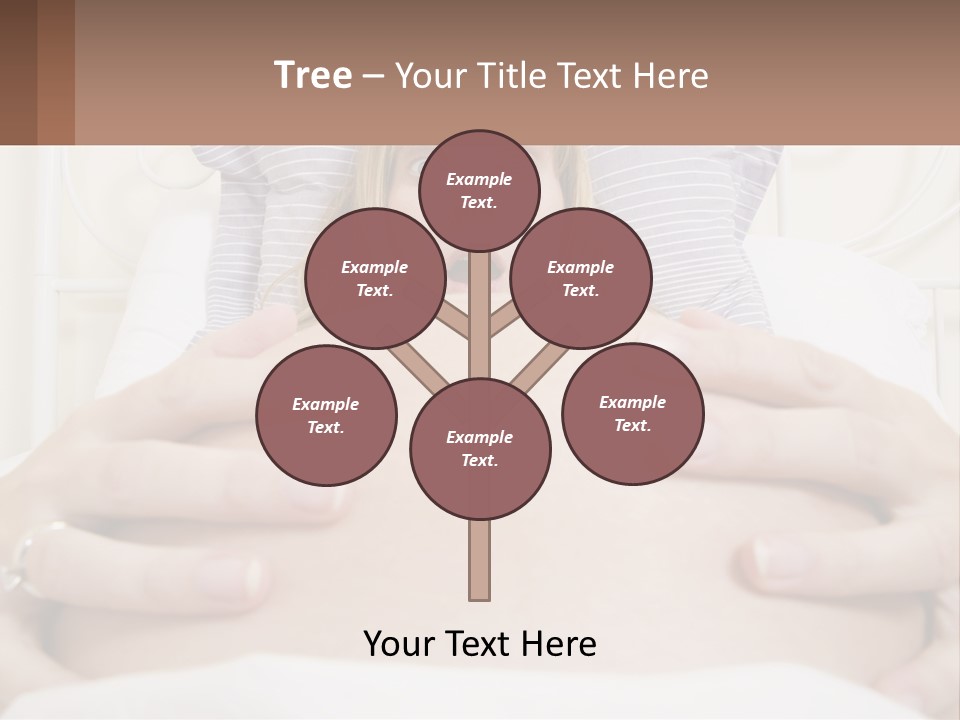 A Pregnant Woman Laying In Bed With Her Hands On Her Belly PowerPoint Template