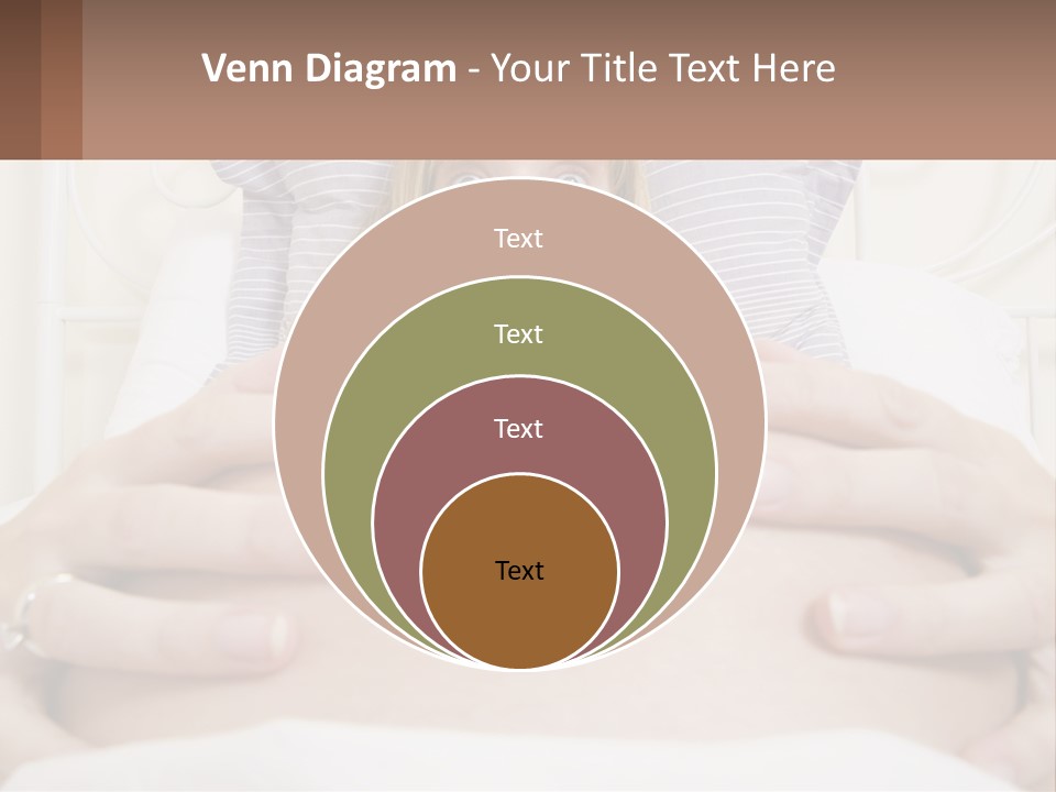 A Pregnant Woman Laying In Bed With Her Hands On Her Belly PowerPoint Template