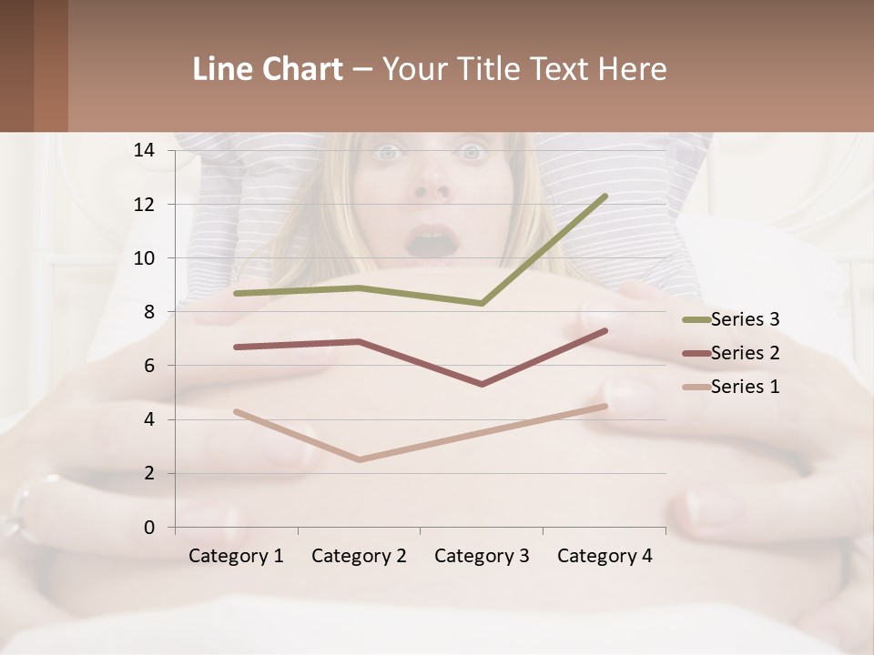 A Pregnant Woman Laying In Bed With Her Hands On Her Belly PowerPoint Template