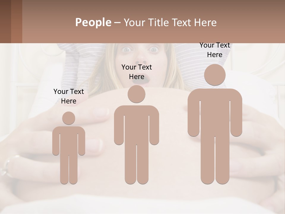 A Pregnant Woman Laying In Bed With Her Hands On Her Belly PowerPoint Template