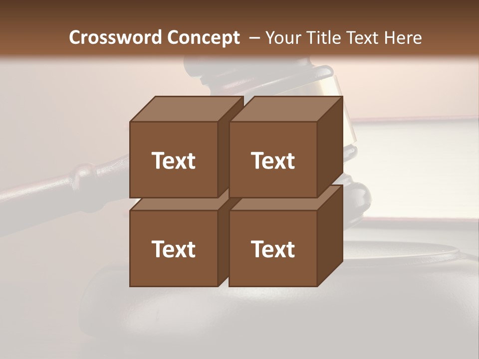 A Judge's Gaven On Top Of A Table With Books PowerPoint Template