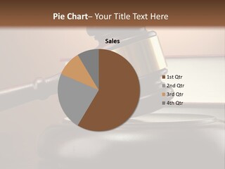 A Judge's Gaven On Top Of A Table With Books PowerPoint Template