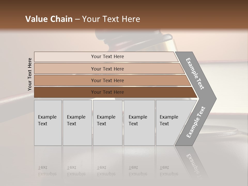 A Judge's Gaven On Top Of A Table With Books PowerPoint Template