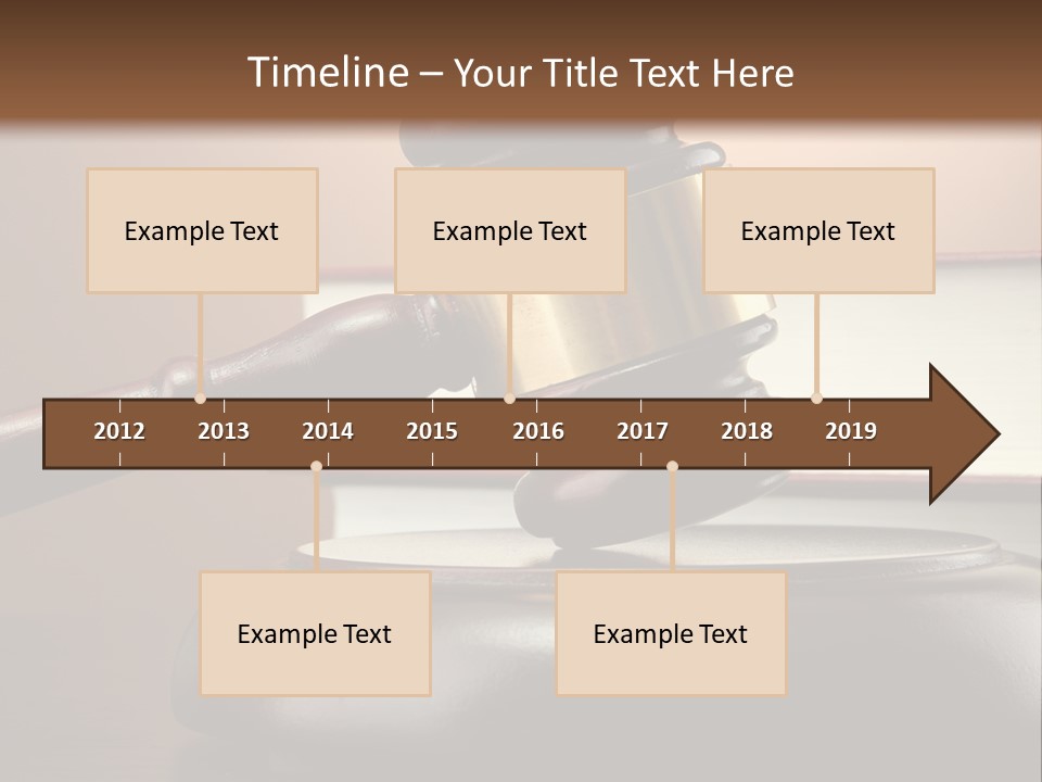 A Judge's Gaven On Top Of A Table With Books PowerPoint Template