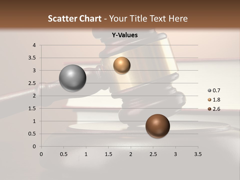 A Judge's Gaven On Top Of A Table With Books PowerPoint Template