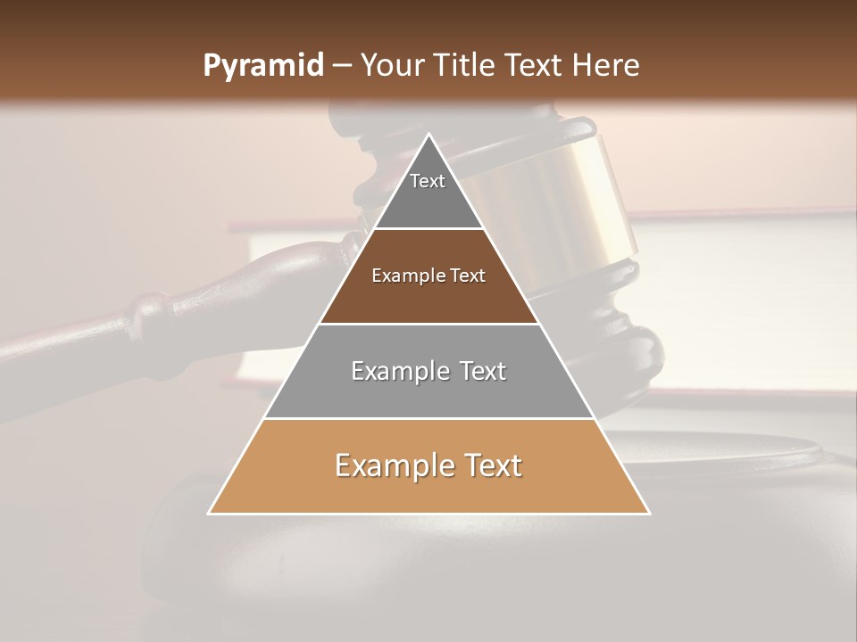 A Judge's Gaven On Top Of A Table With Books PowerPoint Template