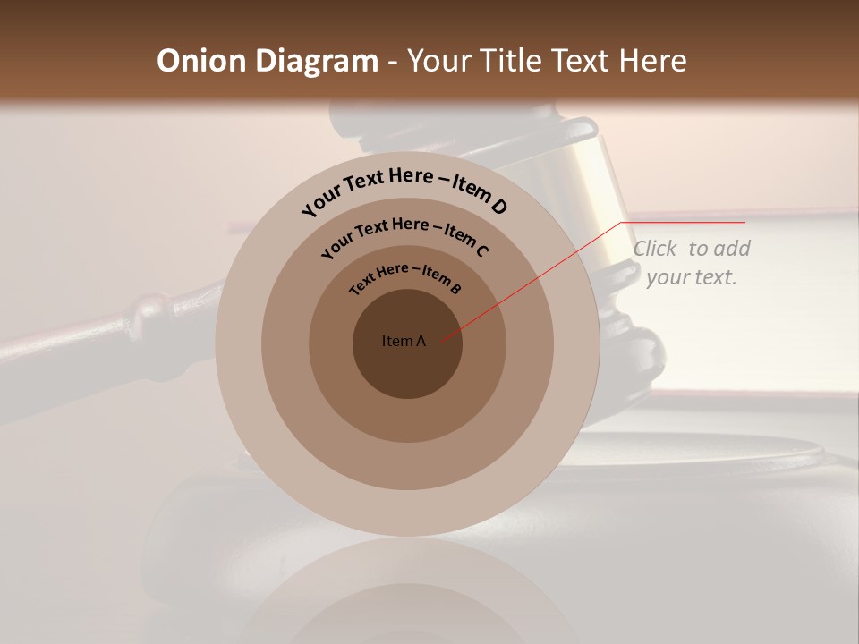 A Judge's Gaven On Top Of A Table With Books PowerPoint Template