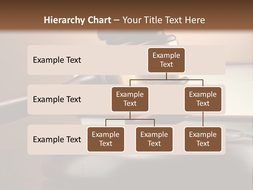 A Judge's Gaven On Top Of A Table With Books PowerPoint Template