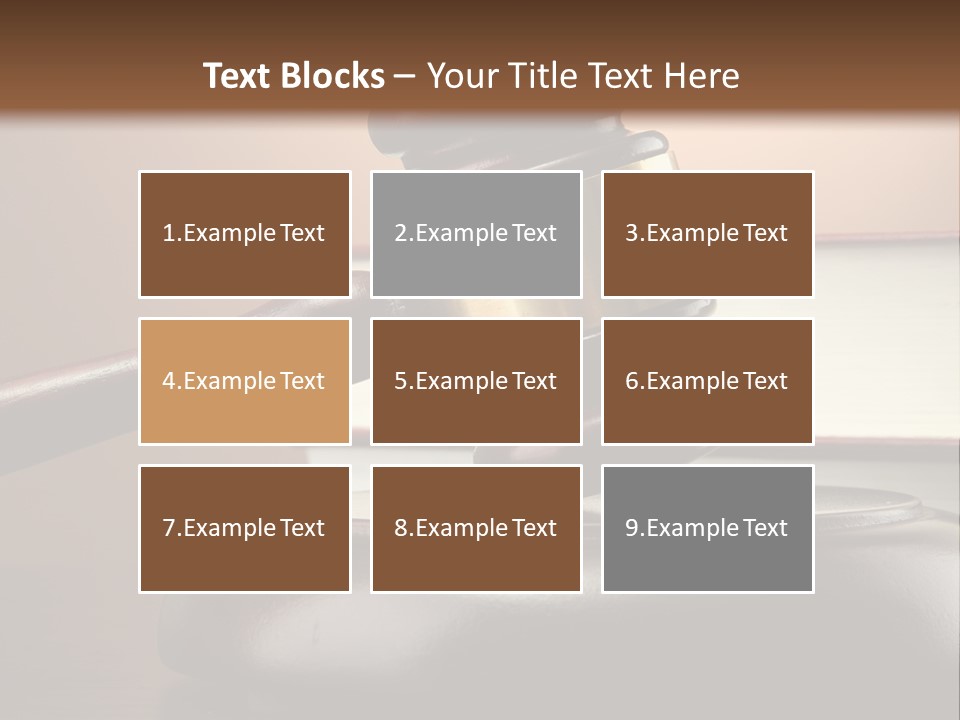 A Judge's Gaven On Top Of A Table With Books PowerPoint Template