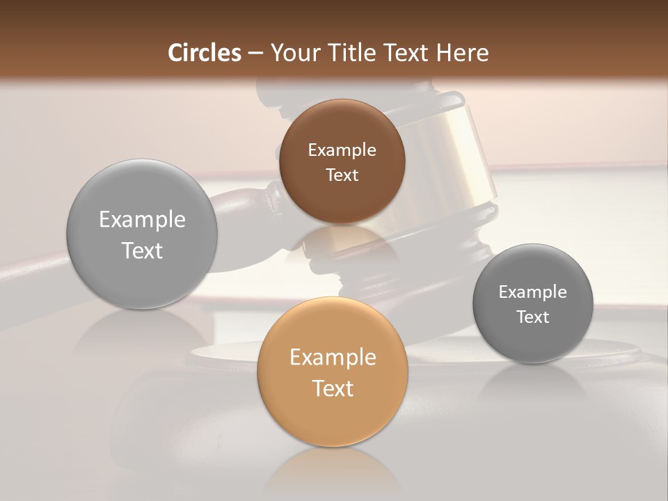 A Judge's Gaven On Top Of A Table With Books PowerPoint Template