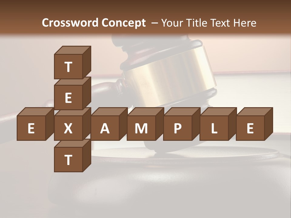 A Judge's Gaven On Top Of A Table With Books PowerPoint Template