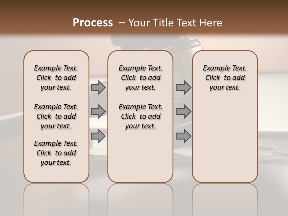 A Judge's Gaven On Top Of A Table With Books PowerPoint Template